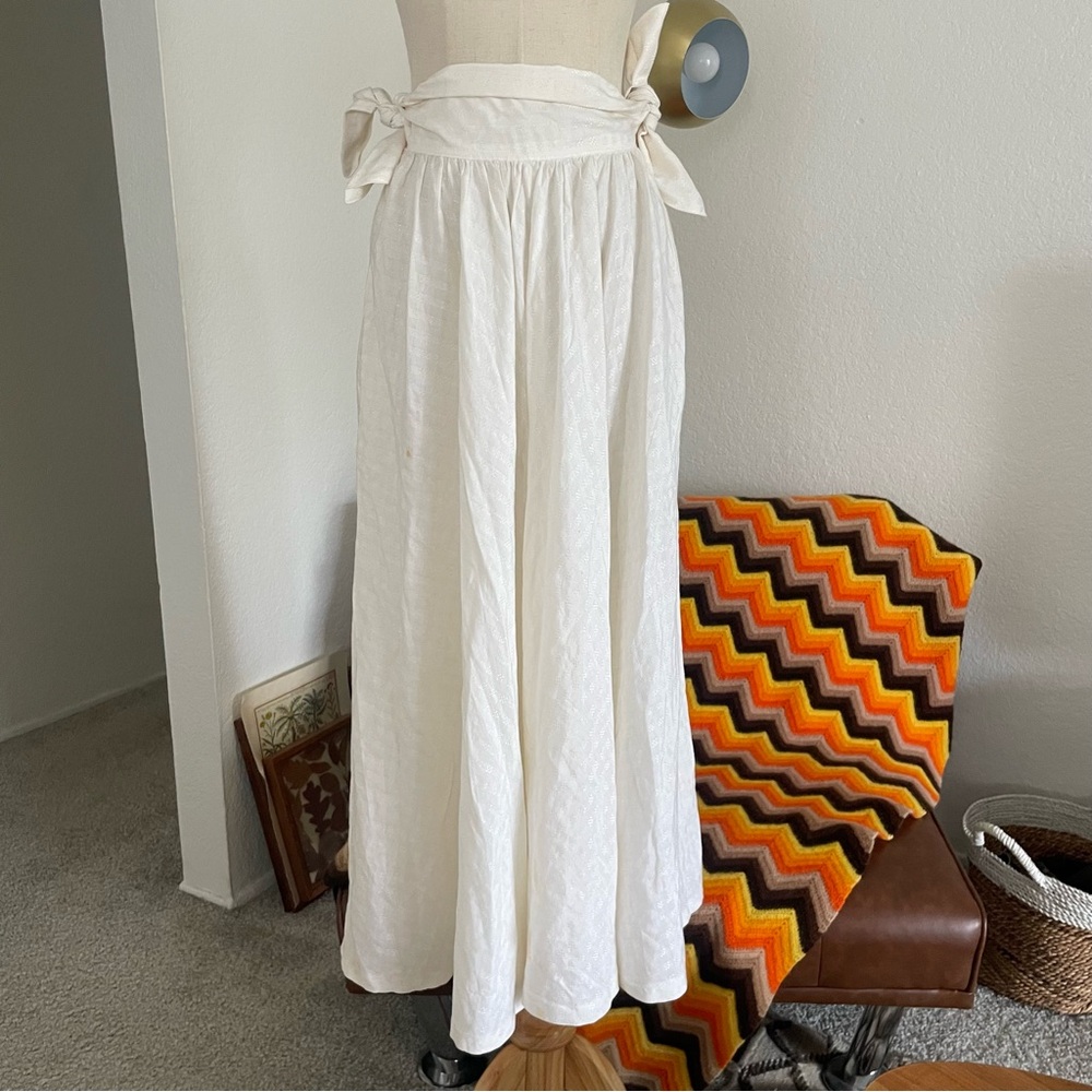 Escada Twee Lightweight Side Tie Midi Skirt